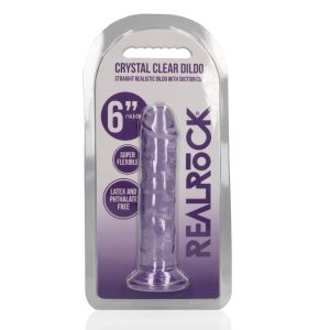 RealRock egyenes vonalvezetésű, realisztikus, tapadótalpas dildó (14,5 cm)