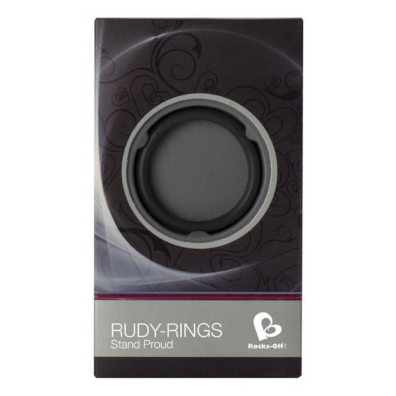 Rocks-Off Rudy-Rings dupla péniszgyűrű (fekete)