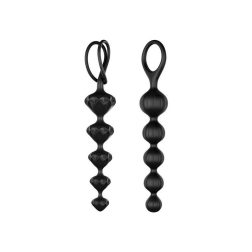 Satisfyer Beads 2 db anál gyöngysor (fekete)