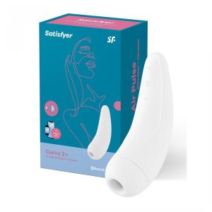 Satisfyer Curvy 2+ léghullámos csiklóizgató, vibrációval (fehér) (APP-os)