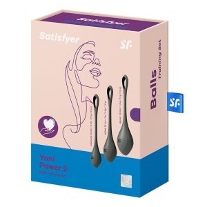 Satisfyer Yoni Power 2. három darabos, intim-izomzat regeneráló készlet (fekete).