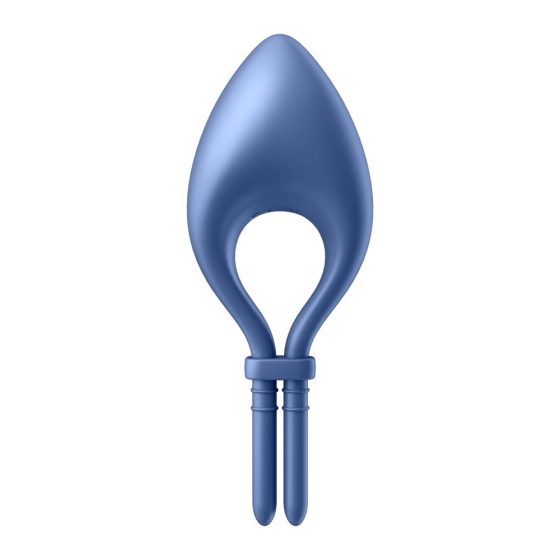 Satisfyer Bullseye méretre állítható, vibrációs péniszgyűrű (kék) (APP-os)