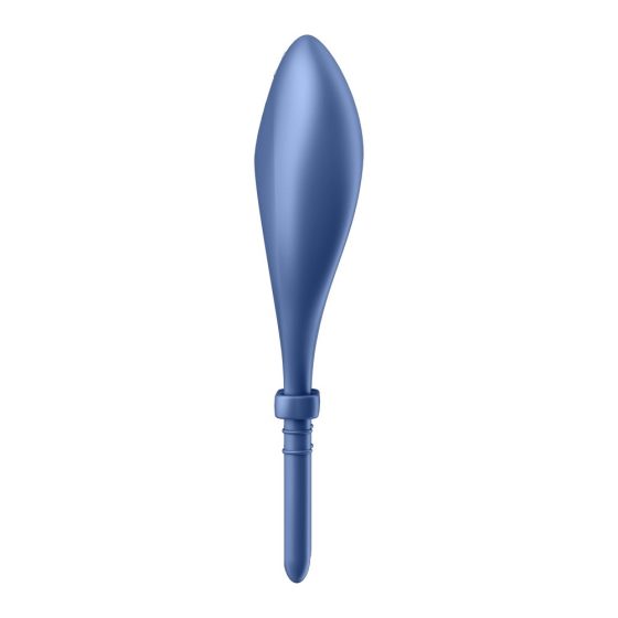 Satisfyer Bullseye méretre állítható, vibrációs péniszgyűrű (kék) (APP-os)