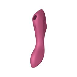   Satisfyer Curvy Trinity 3. vibrátor, léghullámos csiklóizgatóval (piros)