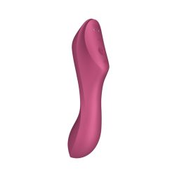   Satisfyer Curvy Trinity 3. vibrátor, léghullámos csiklóizgatóval (piros)