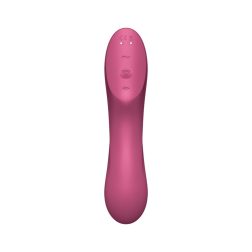   Satisfyer Curvy Trinity 3. vibrátor, léghullámos csiklóizgatóval (piros)