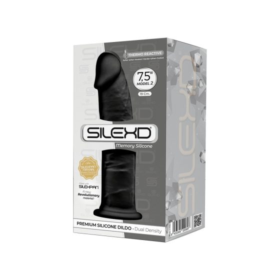 Silexd Model 2. prémium dildó (20 cm - fekete bőrszín) Silexd Model 2. prémium dildó (20 cm - fekete bőrszín)