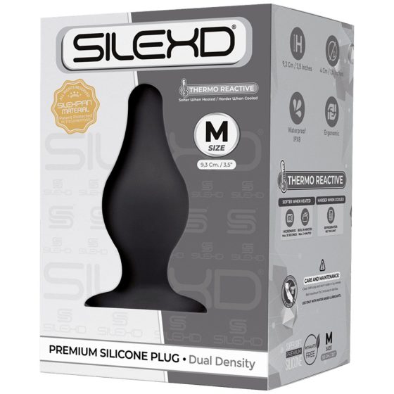 Silexd Model 2. prémium anál dildó (M méret - fekete)