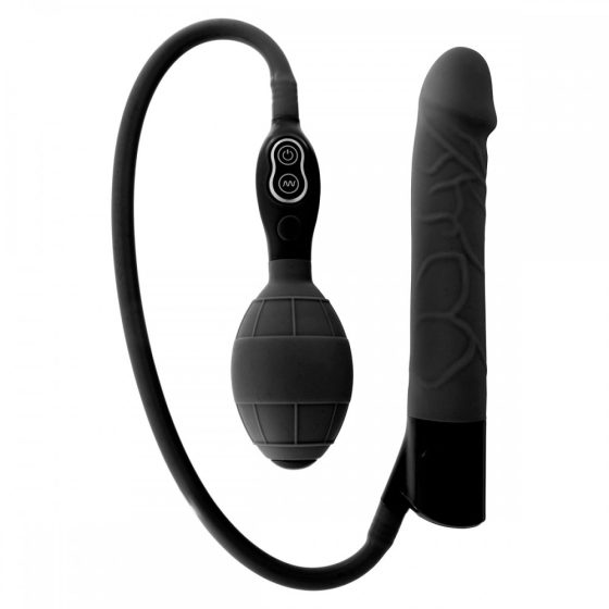 Silicone Classic felpumpálható vibrátor (fekete)