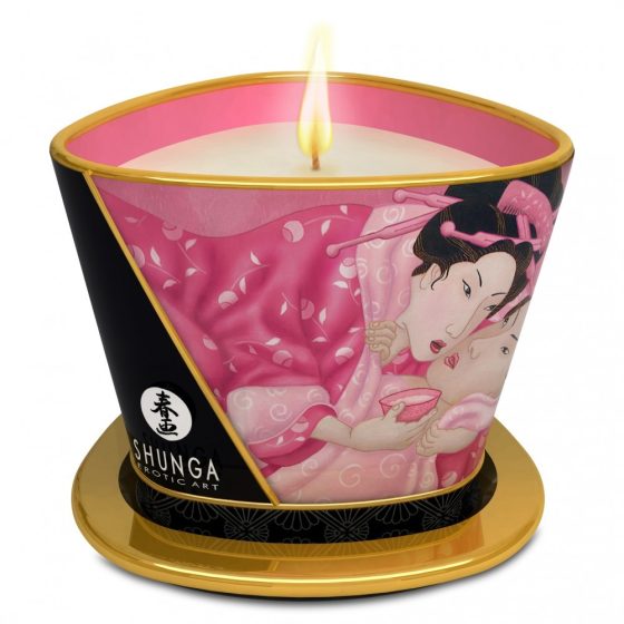 Shunga Aphrodisia Rose masszázsgyertya, vágyfokozó hatással (170 ml) Shunga Aphrodisia Rose masszázsgyertya, vágyfokozó hatással (170 ml)