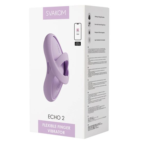 Svakom Echo 2, okos ujjvibrátor, melegítő funkcióval (pink) (APP-os)