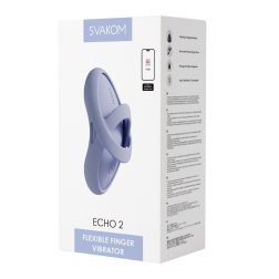   Svakom Echo 2, okos ujjvibrátor, melegítő funkcióval (kék) (APP-os)