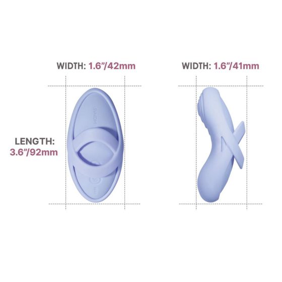 Svakom Echo 2, okos ujjvibrátor, melegítő funkcióval (kék) (APP-os)