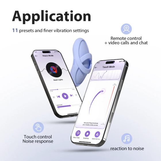 Svakom Echo 2, okos ujjvibrátor, melegítő funkcióval (kék) (APP-os)