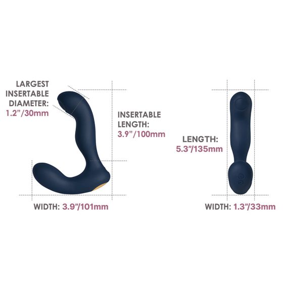 Svakom Iker Neo, interaktív okos prosztata vibrátor/pulzátor (kék) (APP-os)