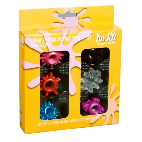 Toy Joy Silicon Tickler Set 6 db-os péniszgyűrű készlet