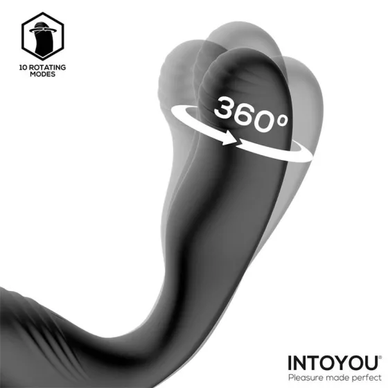 IntoYou - Bruce forgófejes prosztatavibrátor, here és péniszgyűrűvel, távirányítóval