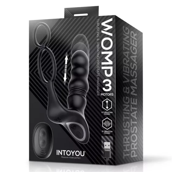 IntoYou - Womp lökő prosztatavibrátor, here és péniszgyűrűvel, távirányítóval
