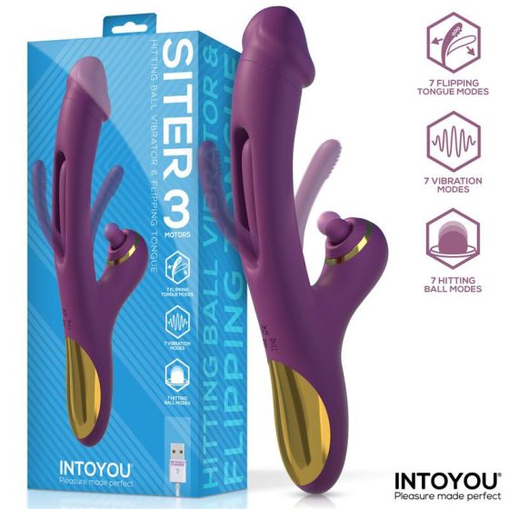 IntoYou Siter 3 vibrátor, mozgó szárrésszel, pulzációs csiklóággal