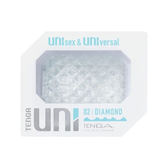 Tenga UNI Diamond - uniszex 2in1 maszturbátor és csiklóizgató (áttetsző)