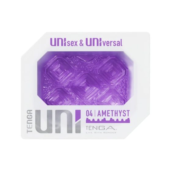Tenga UNI Amethyst - uniszex 2in1 maszturbátor és csiklóizgató (lila)