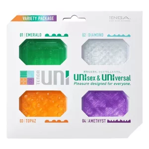 Tenga UNI - uniszex 2in1 maszturbátor és csiklóizgató szett (4 db-os készlet)