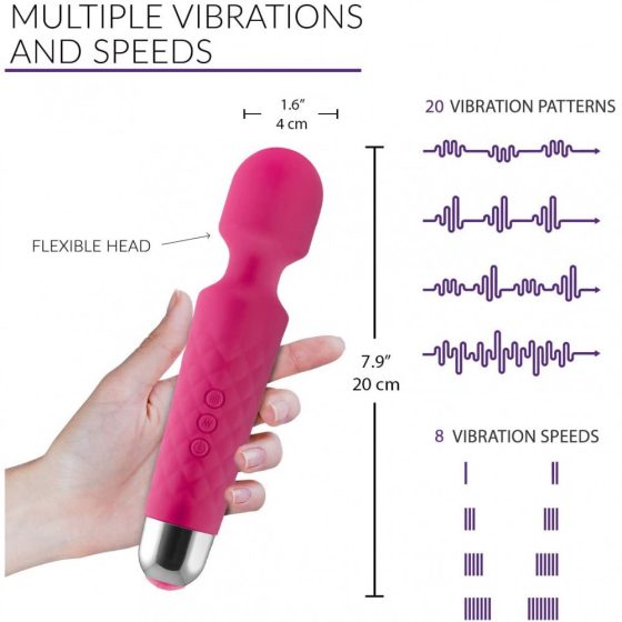 Akkumulátoros kézi masszírozó (rózsaszín)