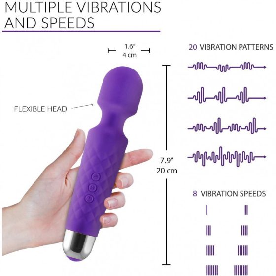 Akkumulátoros kézi masszírozó (lila)