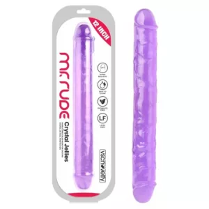 Mr. Rude – kétvégű zselés dildó (30 cm)