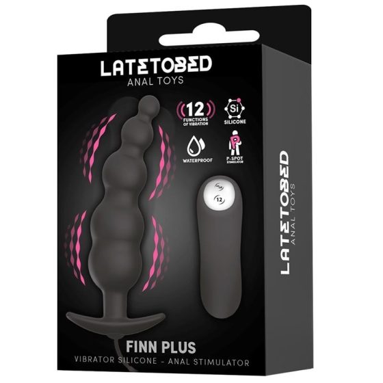LateToBed Finn Plus análvibrátor, vezetékes távirányítóval
